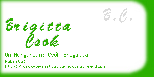 brigitta csok business card